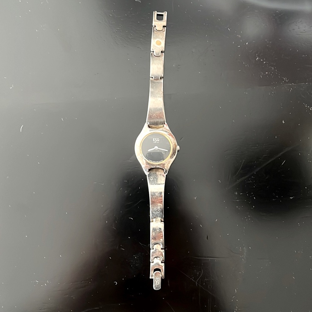 Vintage ESQ MOVADO Womens silver watch